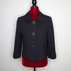 Tahari Fitted  Blazer Womens Size 6 Black